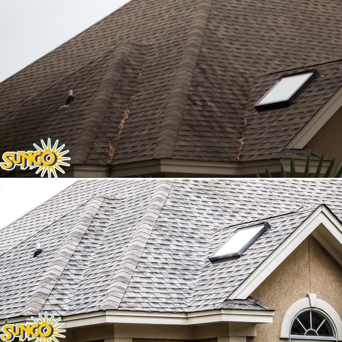 Amazing before and after of Sunco Roof Washing Service