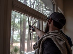 up-close look at interior window cleaning services.
